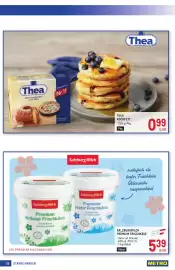 Metro Flugblatt Seite 16: SalzburgMilch Premium Frischkäse €5,39, Thea Kochfett €0,99