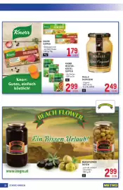 Metro Flugblatt Seite 18: Knorr Suppen €1,79, Knorr Meisterkessel Suppen €2,99
