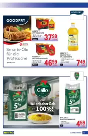 Metro Flugblatt Seite 21: Goodfry F+ Gourmet Chef Pflanzencreme €7,49, Goodfry F+ Frittieröl Pure €37,99
