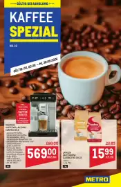 Metro Flugblatt Seite 1: DELONGHI KAFFEEVOLLAUTOMAT ECAM450.55.S €569,00, Lavazza Caffè Crema €15,99