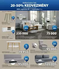 JYSK akciós újság Oldal 2: Vonsild fotel €95.000,00, Jegind dohányzóasztal €19.950,00