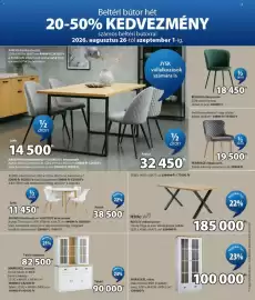JYSK akciós újság Oldal 3: Markskel felső szekrény €82.500,00, Jegind etkezoasztal + kastrup etkezoszek €38.500,00
