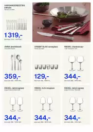 Jernia kundeavis Side 12: Riedel rødvinsglass €344,00, Riedel rødvinsglass €344,00