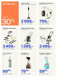Jernia kundeavis Side 15: Bosch grovstøvsuger PAS 30-240 PRS €2.499,00, Kärcher dampvasker SC 4 Deluxe €3.499,00