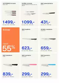 Jernia kundeavis Side 8: MAC kokkekniv TH-80 €839,00, MAC brødkniv BS-90 €623,00