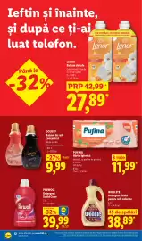 Catalog Lidl săptămâna 36 Pagină 12: Pufina hârtie igienică €11,99, Doussy Balsam de rufe concentrat €9,99