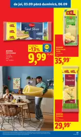 Catalog Lidl săptămâna 36 Pagină 65: Milbona felii de brânză €9,99, Milbona Emmental €29,99