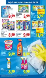 Catalog Lidl săptămâna 36 Pagină 69: W5 gel wc dublu cu aplicator €9,99, W5 lavete pentru mop, împotriva prafului €5,99