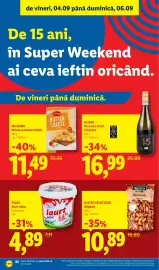 Catalog Lidl săptămâna 36 Pagină 84: Milbona brânză semitare feliată €11,49, Pilos laurt natur €4,89