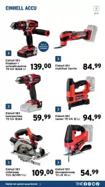 GAMMA folder Pagina 21: Einhell 18v decoupeerzaag tc-js 18 li €54,99, Einhell 18V boormachine TE-CD 18/40 €59,99