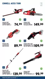 GAMMA folder Pagina 22: Einhell 18v telescopische heggenschaar €139,00, Einhell 18v snoeischaar ge-ls 18 li €89,99