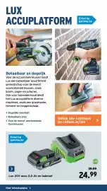 GAMMA folder Pagina 24: Lux 20V accu 2,0 Ah en laderset €24,99