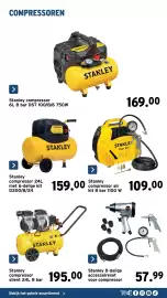 GAMMA folder Pagina 43: Stanley 8-delige accessoireset voor compressor €57,99, Stanley compressor silent 24L 8 bar €195,00