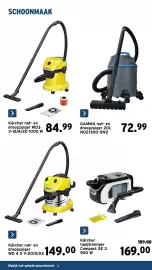 GAMMA folder Pagina 44: Kärcher nat- en droogzuiger €149,00, Kärcher tapijtreiniger Compact SE 3 €169,00