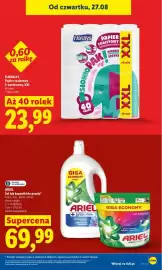 Lidl gazetka Strona 27: Żel lub kapsułki do prania Ariel Giga Economy €69,99, Papier toaletowy 3-warstwowy, XXL €23,99
