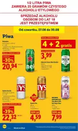 Lidl gazetka Strona 66: Piwa Heineken €20,94, Tyskie Gronie €22,32