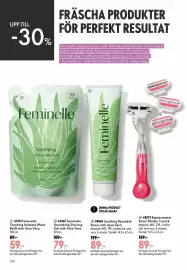 Oriflame reklamblad Sida 136: Femininelle Soothing Reusable Razor with Aloe Vera €89,00