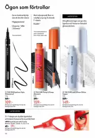Oriflame reklamblad Sida 66: The one pump & plump mascara €159,00, The one eyeliner stylo waterproof €109,00