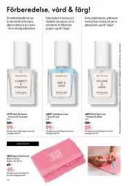 Oriflame reklamblad Sida 74: Oriflame Nail Base Coat - Grip & Lock €99,00, Salon Nail Towel €45,00