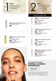 Oriflame reklamblad Sida 92: Novage+ Refresh Gel Cleanser €389,00, Novage+ Wrinkle Smooth Eye Cream €319,00