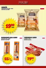 Nelins reklamblad vecka 35 Sida 11: Tarczyński podwawelska korv €55,00, Torunskakorv €79,90