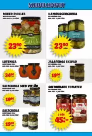 Nelins reklamblad vecka 35 Sida 12: Lutenica mediteran €34,90, Mediteran jalapenos skivad €19,90