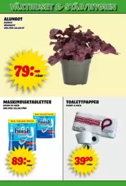 Nelins reklamblad vecka 35 Sida 7: Finish maskindisktabletter €89,00, Alunrot €79,00
