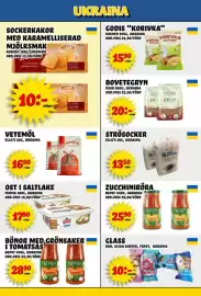 Nelins reklamblad vecka 35 Sida 8: Bepec grönsaker i tomatsås €28,90, Vetemjöl €16,90