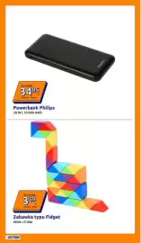 Action gazetka tydzień 35 Strona 4: Zabawka typu Fidget €3,39, Powerbank Philips 20 W | 10 000 mAh €34,95