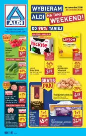 ALDI gazetka Strona 1: Paski z fileta z piersi kurczaka Mięsne Specjały €9,99, Kawa mielona Dallmayr Classic Intense €45,99