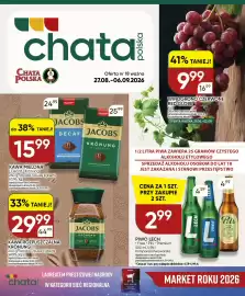 Chata Polska gazetka Strona 1: Kawa mielona Jacobs Decaf €15,99, Kawa rozpuszczalna Jacobs Krönung €29,99