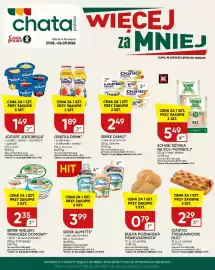 Chata Polska gazetka Strona 1: Bułka poznańska pełnoziarnista La Lorraine €0,79, Serek puszysty Almette z ziołami €3,99