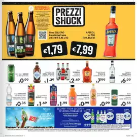 Volantino SuperW Pagina 13: Succo premium BRAVO €1,69, Original brandy STOCK 84 €7,99
