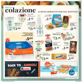 Volantino SuperW Pagina 2: Caffè Crema e Gusto LAVAZZA €9,99, Kinder Brioss €2,49