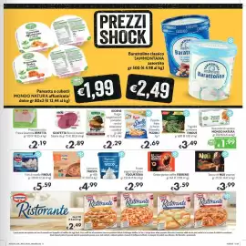 Volantino SuperW Pagina 9: Patasnella Pizzoli €2,69, Fagiolini primavera Findus €3,49