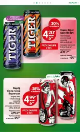 Żabka gazetka Strona 14: Napój Tiger Easy Boost €4,20, Napój Coca-Cola Supercan €4,99