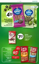 Żabka gazetka Strona 26: Rurki waflowe z nadzieniem Happy Swing €4,50, Czekolada Kit Kat €6,99