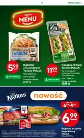 Żabka gazetka Strona 61: Kanapka Trójkąt Tomcio Paluch €11,99, Kajzerka z twarożkiem Tomcio Paluch €5,99