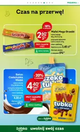 Żabka gazetka Strona 76: Wafel Mega Grześki €2,60, Baton Czekotubka Wedel €4,40