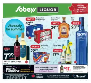 Sobeys Liquor flyer week 35 Page 1