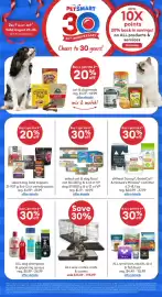 Petsmart flyer Page 1: All small pet, reptile, bird & fish food, All wire crates, mats & covers €17,49