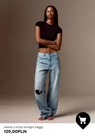 Bershka gazetka tydzień 35 Strona 4: Jeansy o kroju straight baggy €129,00