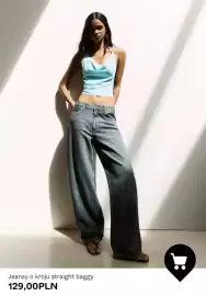 Bershka gazetka tydzień 35 Strona 5: Jeansy o kroju straight baggy €129,00