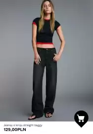 Bershka gazetka tydzień 35 Strona 6: Jeansy o kroju straight baggy €129,00