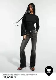 Bershka gazetka tydzień 35 Strona 9: Jeansy o kroju bootcut slim z niskim stanem €129,00