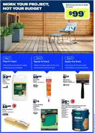 RONA flyer Page 10: Bennett deck scrub brush €10,99, Gator stripping sandpaper €5,79