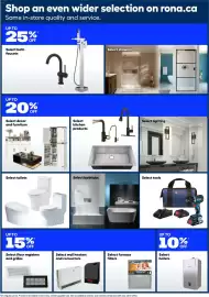 RONA flyer Page 15: Select bath faucets