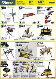 RONA flyer Page 18: DeWalt sliding mitre saw €549,00, DeWalt hammer drill €148,00