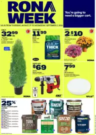 RONA flyer Page 2: Scotts grass seed €11,99, SKT rotary hammer €69,00