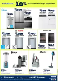 RONA flyer Page 23: Midea 5.2 cu. ft. washer and 7 cu. ft. dryer €649,00, Bosch 500 Series dishwasher €1.699,00